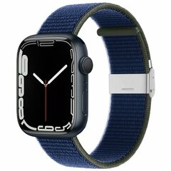 Nylon bandje met klemsluiting - Donkerblauw - Geschikt voor Apple Watch 44mm / 45mm&nbsp;/ 46mm / 49mm