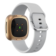 Fitbit Versa 3 &amp; 4 / Sense 1 &amp; 2  - Siliconen bandje - Grijs