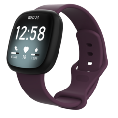 Fitbit Versa 3 &amp; 4 / Sense 1 &amp; 2 Sportbandje - Paars - Maat: M/L