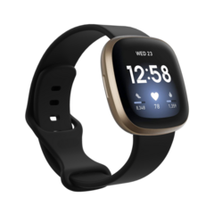 Fitbit Versa 3 &amp; 4 / Sense 1 &amp; 2 Sportbandje - Zwart -&nbsp;Maat: M/L