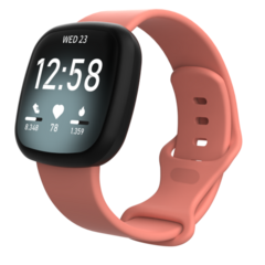 Fitbit Versa 3 &amp; 4 / Sense 1 &amp; 2 Sportbandje - Koraal - Maat: M/L