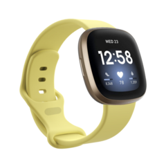 Fitbit Versa 3 &amp; 4 / Sense 1 &amp; 2 Sportbandje - Geel - Maat: S/M