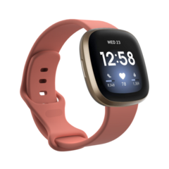 Fitbit Versa 3 &amp; 4 / Sense 1 &amp; 2 Sportbandje - Koraal - Maat: S/M