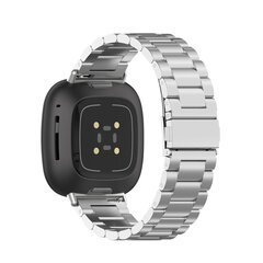 Fitbit Versa 3/4 &amp; Sense 1/2 metalen schakelbandje - Zilver