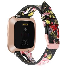 Fitbit Versa 1 / 2 &amp; Lite  bandje TPU leer - Bloemenprint