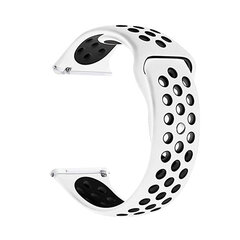 Fitbit Versa 1 / 2 &amp; Lite sportbandje - Maat: Small - Wit + Zwart