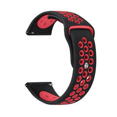 Fitbit Versa 1 / 2 &amp; Lite sportbandje - Maat: Small - Zwart + Rood