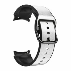 2 in 1 siliconen/ leren bandje - Grijs - Samsung Galaxy Watch 4 - 40mm &amp; 44mm