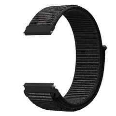 Sport Loop nylon bandje - Zwart gem&ecirc;leerd - Samsung Galaxy Watch 4 - 40mm / 44mm