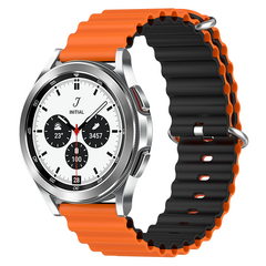 Ocean Style bandje - Oranje / zwart - Samsung Galaxy Watch 4 Classic - 42mm &amp; 46mm