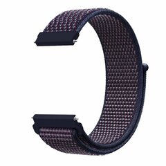 Sport Loop nylon bandje - Navy / donkerpaars gem&ecirc;leerd - Samsung Galaxy Watch 4 Classic - 42mm / 46mm