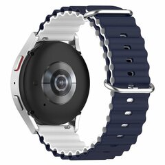 Ocean Style bandje - Donkerblauw / wit - Samsung Galaxy Watch 3 - 41mm