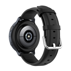 Classic leren bandje - Zwart - Samsung Galaxy Watch 4 - 40mm &amp; 44mm