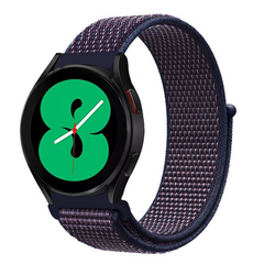 Garmin Approach S12 / S40 / S42 - Sport Loop nylon bandje - Navy / donkerpaars gem&ecirc;leerd