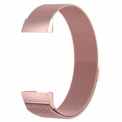 Fitbit Charge 3 &amp; 4 milanese bandje - Maat: Large  - Ros&eacute; goud
