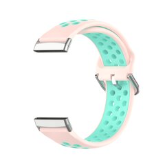 Fitbit Versa 3 &amp; 4 / Sense 1 &amp; 2 - Sport editie - Large - Roze + turquoise