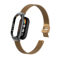 Milanese bandje met case - Bruin - Xiaomi Smart Band 8 / 9 / 10