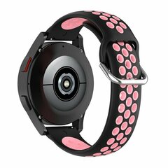 Siliconen sportbandje met gesp - Zwart + roze - Garmin Vivoactive 6 / Vivoactive 5 / Vivoactive 3