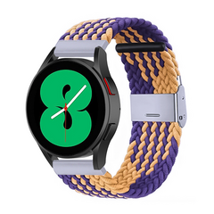 Braided nylon bandje - Oker / paars - Garmin Vivoactive 6 / Vivoactive 5 / Vivoactive 3