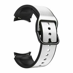 2 in 1 siliconen/ leren bandje - Grijs - Samsung Galaxy Watch 6 Classic - 47mm &amp; 43mm