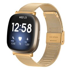 Fitbit Versa 3/4 &amp; Sense 1/2 - Milanese bandje met klemsluiting - Goud