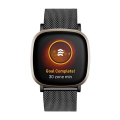 Fitbit Versa 3/4 &amp; Sense 1/2 - Milanese bandje met klemsluiting - Zwart