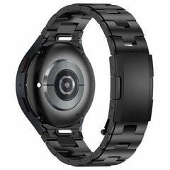 Titanium band met aansluitknop - Zwart - Samsung Galaxy Watch 4 Classic - 42mm &amp; 46mm