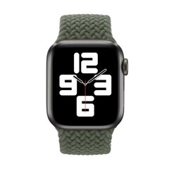 Braided Solo Loop nylon bandje - Maat: S - Groen - Geschikt voor Apple Watch 44mm / 45mm&nbsp;/ 46mm / 49mm