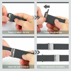 Braided nylon bandje - Grijs - Geschikt voor Apple Watch 44mm / 45mm&nbsp;/ 46mm / 49mm