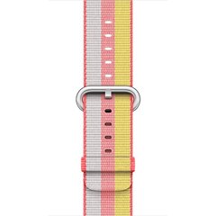 Nylon bandje - Rood / Geel - Geschikt voor Apple Watch 44mm / 45mm&nbsp;/ 46mm / 49mm