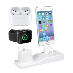 3 in 1 houder geschikt voor Apple Watch &amp; Airpods &amp; iPhone - Wit