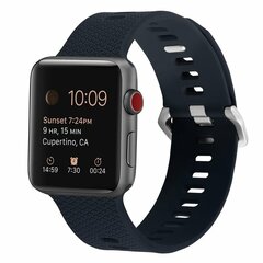 Siliconen bandje met motief - Donkerblauw - Geschikt voor Apple Watch 38mm / 40mm / 41mm / 42mm