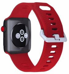 Siliconen bandje met motief - Rood - Geschikt voor Apple Watch 44mm / 45mm&nbsp;/ 46mm / 49mm