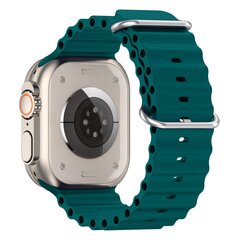 Ocean bandje - Donkergroen - Geschikt voor Apple Watch 44mm / 45mm&nbsp;/ 46mm / 49mm