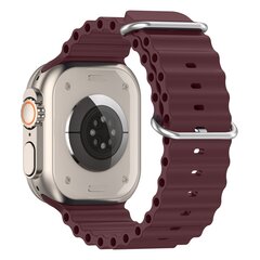 Ocean bandje - Wijnrood - Geschikt voor Apple Watch 44mm / 45mm&nbsp;/ 46mm / 49mm