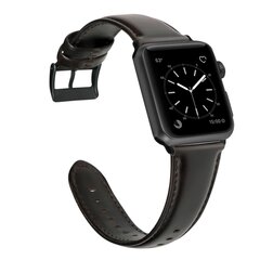 Luxe Echt Lederen bandje - Donkerbruin - Geschikt voor Apple Watch 44mm / 45mm&nbsp;/ 46mm / 49mm