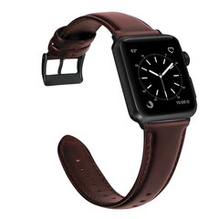 Luxe Echt Lederen bandje - Bruin - Geschikt voor Apple Watch 44mm / 45mm&nbsp;/ 46mm / 49mm