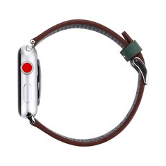 Dot Pattern Leren bandje - Donker groen - Geschikt voor Apple Watch 44mm / 45mm&nbsp;/ 46mm / 49mm