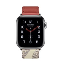 Leren bandje met print - Rood - Geschikt voor Apple Watch 38mm / 40mm / 41mm / 42mm