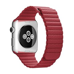 PU Leather Loop bandje - Rood - Geschikt voor Apple Watch 38mm / 40mm / 41mm / 42mm