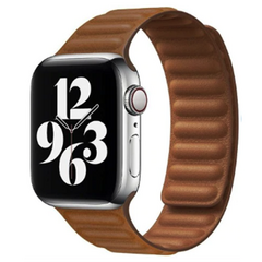 Leather Link serie bandje - Bruin - Geschikt voor Apple Watch 44mm / 45mm&nbsp;/ 46mm / 49mm