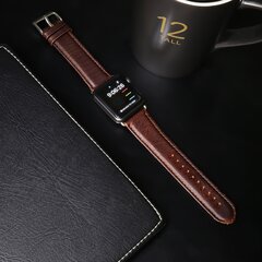 Retro leren bandje - Donkerbruin - Geschikt voor Apple Watch 38mm / 40mm / 41mm / 42mm