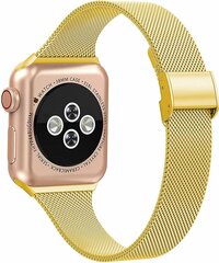 Milanese slim fit bandje - Goud - Geschikt voor Apple Watch 44mm / 45mm&nbsp;/ 46mm / 49mm