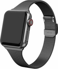Milanese slim fit bandje - Zwart - Geschikt voor Apple Watch 44mm / 45mm&nbsp;/ 46mm / 49mm