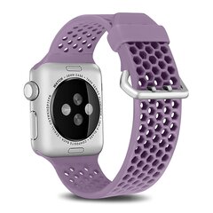 Bandje met gaatjes - Lichtpaars - Geschikt voor Apple Watch 44mm / 45mm&nbsp;/ 46mm / 49mm