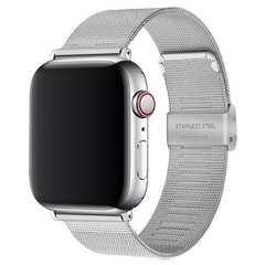 Milanese Loop bandje - Zilver - Geschikt voor Apple Watch 44mm / 45mm&nbsp;/ 46mm / 49mm