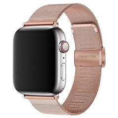 Milanese Loop bandje - Champagne goud - Geschikt voor Apple Watch 44mm / 45mm&nbsp;/ 46mm / 49mm