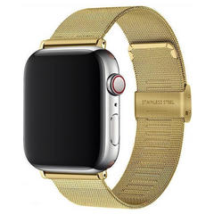 Milanese Loop bandje - Goud - Geschikt voor Apple Watch 44mm / 45mm&nbsp;/ 46mm / 49mm
