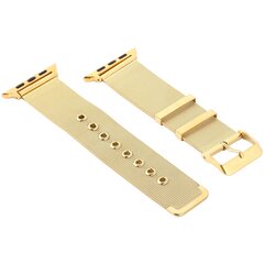Milanese met gesp bandje - Goud - Geschikt voor Apple Watch 44mm / 45mm&nbsp;/ 46mm / 49mm
