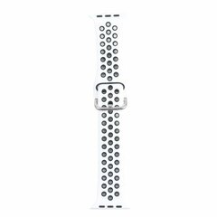 Siliconen sportband met gesp - Wit + Zwart - Geschikt voor Apple Watch 38mm / 40mm / 41mm / 42mm